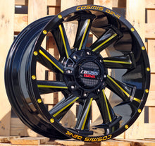 Indlæs billede til gallerivisning R18x9 12X130/139 ET 0 106.1 B1323 Black Polished Gold Milling (MBYM) For 4X4 (K3)