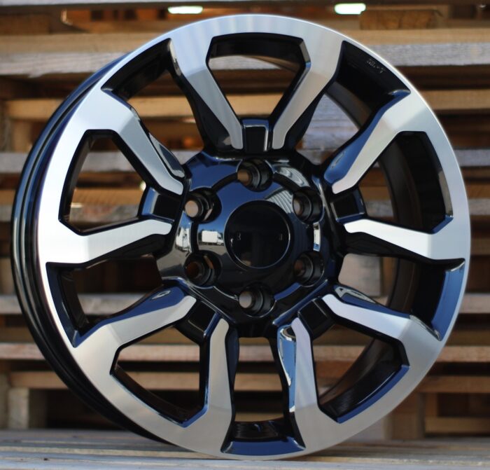 R17x7.5 6X139.7 ET 30 106 B1623 (BK5901) Black Polished (MB) For TOYOT (L6+Z4)