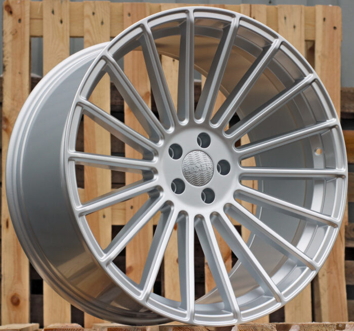 R21x10.5 5X112 ET 40 66.6 HX010 Silver Shining (SS) For HAXER (Z2) (Rear+Front)