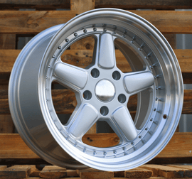 R17x7.5 5X120 ET 30 74.1 7961F Silver+Polished Lip (SP) For BMW (Z5) (AC Schnitzer Style (Front+Rear)