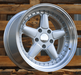 R17x9 5X120 ET 25 74.1 7961R Silver+Polished Lip (SP) For BMW (Z5) (AC Schnitzer Style (Front+Rear)