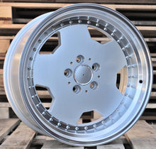 Indlæs billede til gallerivisning R18x8 5X112 ET 35 66.6 B5852 Silver+Polished Lip (SP) For MER (P) (MONOBLOCK Style Rear+Front)