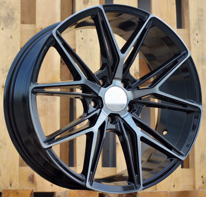 R18x8 5X114.3 ET 40 73.1 Y0036 Black+Tinted Face (BLTF) For HAXER