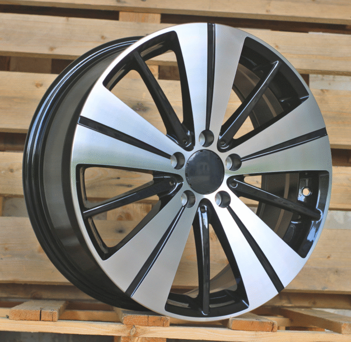R18x7.5 5X112 ET 52 66.5 H3298F Black Polished (MB) For MER (K7) (HYBRID FORGED)