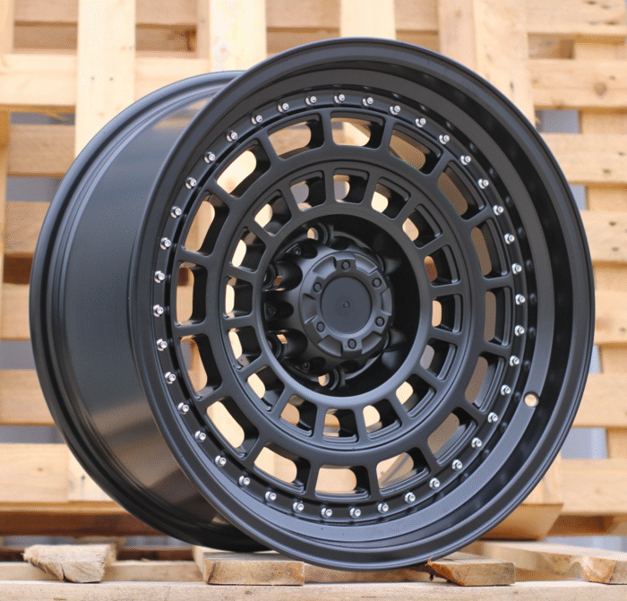 R18x9 6X139.7 ET 0 110.1 JT221 Black Matt (BM) For 4X4 (K3) (MB+Rivets)