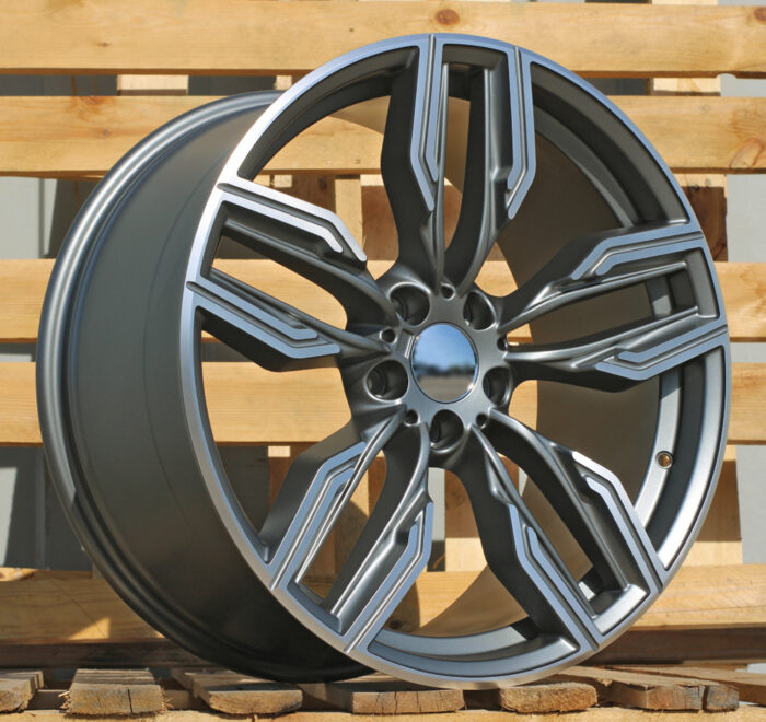 R20x8.5 5X112 ET 25 66.6 B5181 Grey Polished Half Matt (MGHM) For BMW (P) (Rear+Front)