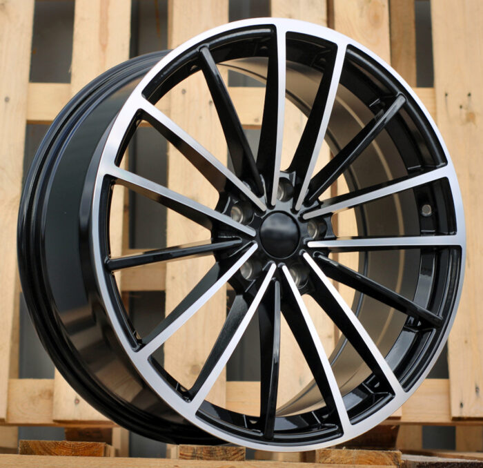 R19x8 5X112 ET 45 57.1 I0383 Black Polished (MB) For VW (K7)