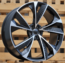 R16x7 5X100 ET 35 57.1 B1566 (FBX008) Black Polished (MB) For AUD (Z5) (HYBRID FORGED)